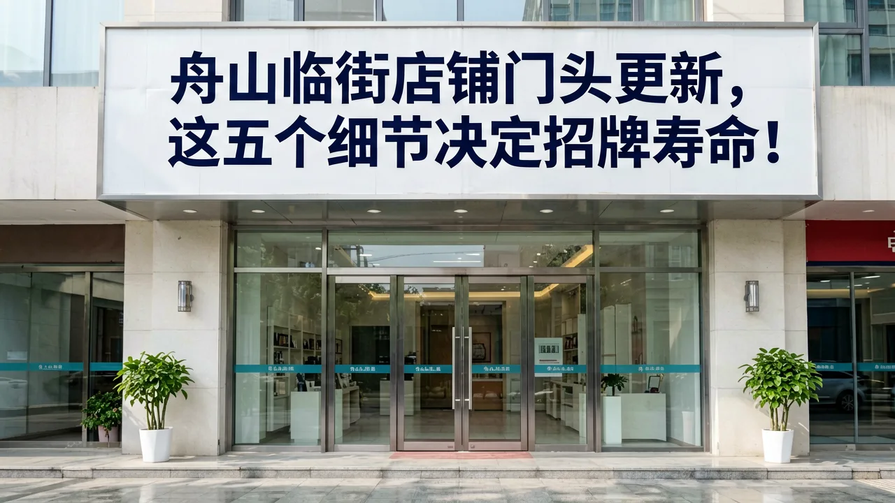 舟山临街店铺门头更新，这五个细节决定招牌寿命