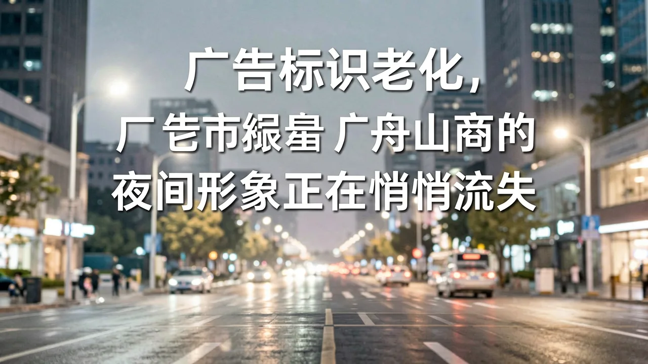 广告标识老化,舟山商户的夜间形象正在悄悄流失